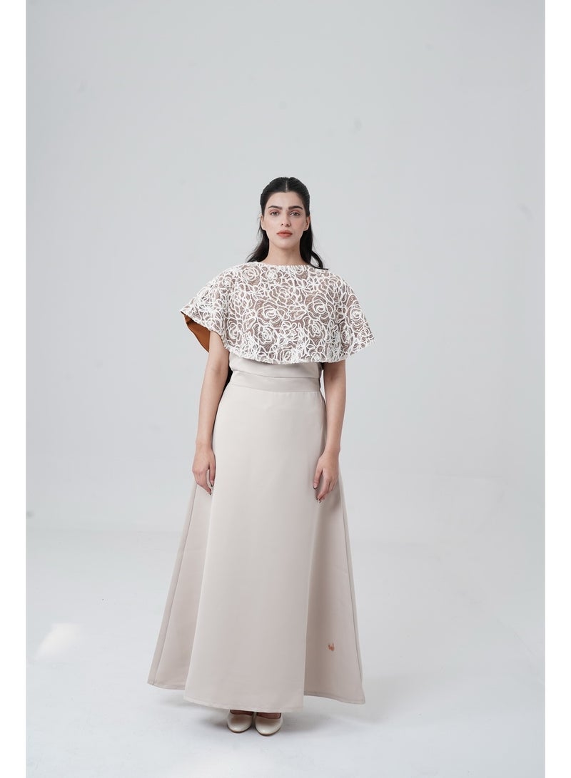 Obaha Jalabiya with a cover featuring prominent roses - Image 1